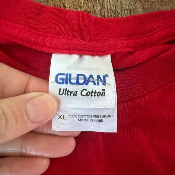 Gildan Men's XL Cotton Duck Commander Miss Kay's Kitchen Red Short Sleeve TShirt - Picture 5 of 7